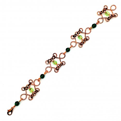 Kristal Wick's Color Inspiration - Rainforest - , Wire Jewelry Design, Design, rainforest wire bracelet